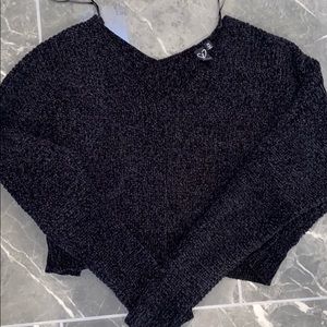 Black cropped sweater